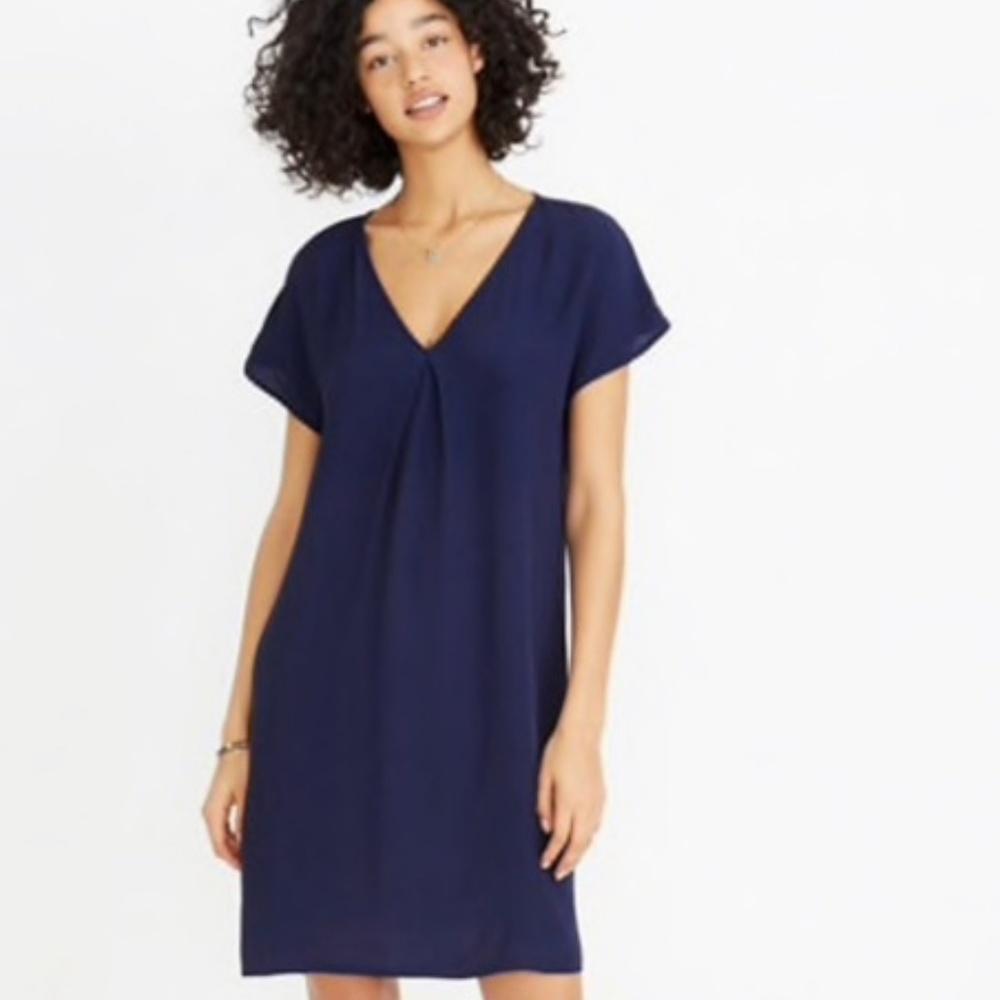 Madewell Navy Viscose Dress - Size S